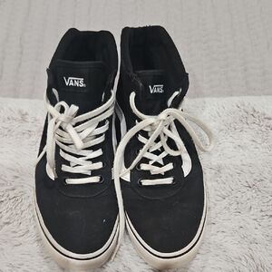 Vans Black and White Sk8-Hi Style High-Top Sneakers